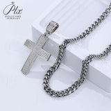 Dazzling Moissanite Hip-hop Cross Necklace - Hypoallergenic Choice for Easter Gifting to Family For Both Men and Women