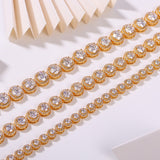 Round Bracelet Adorned with Exquisite Moissanite & Zircon Accents Women's Style 925 Silver Material FashionableHoliday Gift