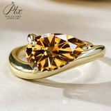 S925 Ring With 3CT Pear Shaped Moissanite D Color/Ruby/Sapphire/Colombian Emerald /Zambian Emerald VVS1 Clarity Customized For Banquet & Festival Gifts