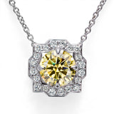 Moissanite 1ct Multicolor Classic Herry Necklace Pendant 925 Sterling Sliver Wedding/Birthday Jewely With Certificates Charms