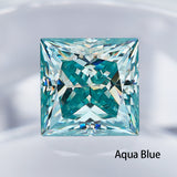 Moissanite Stone Moissanite Stone 0.35ct-5ct Colorful VVS1 Princess Shape Excellent Beads For Women's Jewelery Diamond Ring