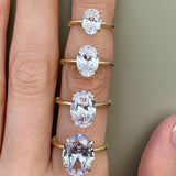 Customize Ring 10K18K Gold Oval Diamond Band Engagement Solitaire Ring 2CT 5CT VVS1 Moissanite/Lab Grown Diamond Engagement Ring