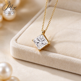 Lab Grown Diamond Necklace 18K Gold Pear Round Oval Princess Shape 1.5ct D Color Pendant Hypoallergenic Direct from Factory Daily & Office Wear Perfect Gift