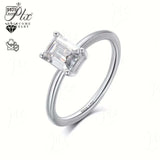 Emerald Cut Ring 1-10CT Moissanite&Ruby&Sapphire&Zambian 925 Sterling Silver Wedding Eternal Band Anniversary Gift Classical