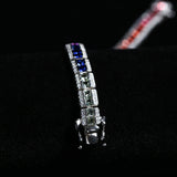 Lab Grown Gemstone Csutomized Jewelry Set Princess Cut All Including Ring Earring Bracelet Sparkling Jewelry Gifts For Women Men