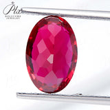 0.21-25.5CT Multi-Size Loose Oval-Shaped Lab-Grown Ruby DIY Exquisite Jewelry Raw Material