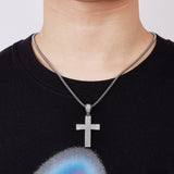 Dazzling Moissanite Hip-hop Cross Necklace - Hypoallergenic Choice for Easter Gifting to Family For Both Men and Women