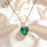 Heart Shaped Bezel Set Necklace 925 Sterling Silver 10K/14K/18K Gold Exquisite Lab Grown Gemstone As An Anniversary Gift