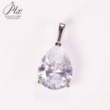 8-16 CT Custom Necklace Pear Cut Moissanite White 925 Sterling Silver Jewelry High-Quality Premium Christmas Gift Hypoallergenic