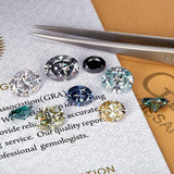 Sparkling Multicolor Moissanite Oval Cut 8Hearts 8Arrows Brilliant Facets Exquisite Loose Gemstones for Jewelry Crafting