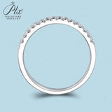 Round Moissanite Stackable Band Ring Women Only Gifts For Festivals And Anniversaries