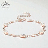 Elegant Moissanite Teardrop Bracelet Pear Shape Gem Beaded Chain Chic Women’s Everyday Jewelry Delicate Shine Fashion Gift