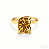 Ruby/Sapphire/ZambiaMoissanite Plated 11-Color Radiant-Cut Ring Classic Ladies' Jewelry Holiday Gift Anti-Allergic