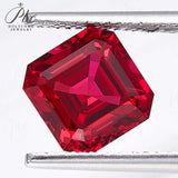 Multi-Size Asscher-Cut Lab-Grown Rubies Exquisite Jewelry DIY Raw Materials First Choice For Gifts