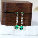 Custom Earrings Lab Grown Gemstones Pear Shape 925 Silver Anniversary Birthday Gift Hypoallergenic No Fade Factory Outlet Charm