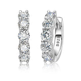 1CT Customize Earrings Moissanite Lab Grown Emerald/Ruby/Sapphire 925 Silver Hypoallergenic Factory Direct Sales for Women Gift