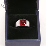Moissanite Lab Grown Gemstone Ring Asscher Cut Moissanite Ruby Sapphire Colombian S925 Woman Man Anniversary Party Daily Charms