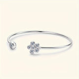 Bezel Set Open Bangle Moissanite Bracelet 925 Sterling Silver for Women Jewelry Charms Factory Outlet Hypoallergenic Elegant