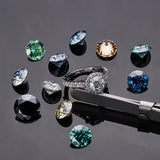 Lab Grown Moissanite Diamond Primary Color VVS1 Clarity Round Shape Brilliant Cut Beads Advanced Jewelry Making Materials