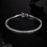 Round Tennis Bracelet Adorned with Exquisite Moissanite Multiple Size Options 925 Silver Material, Fashionable Holiday Gift