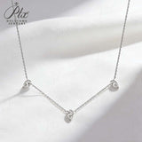 Tri-Pear Necklace with 3CT D Color Pear-shaped Moissanite S925 Plated White Yellow Rose Gold Chain Engagement Chrisrmas Daily