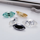 Loose Moissanite Stone Marquise Cut 0.3-10 CT  Few Colors  D Green Blue Black Champagne Color  Excellent Cut Grade Test Positive