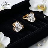 Exquisite Lab Grown Diamond Earrings New Arrival Design 10K/14K/18K Solid Yellow Gold Heart Cut 2ct DEF VVS Minimalist Stud Earrings for Women Hypoallergenic for Daily Wear Factory Direct Supply