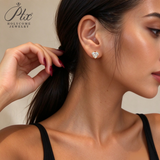 Exquisite Lab Grown Diamond Earrings New Arrival Design 10K/14K/18K Solid Yellow Gold Heart Cut 2ct DEF VVS Minimalist Stud Earrings for Women Hypoallergenic for Daily Wear Factory Direct Supply