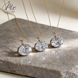 Lab Grown Diamond Necklace 14K/18K Gold Oval Shape 2/3ct DEF Color Pendant Hypoallergenic Direct from Factory Daily & Office Wear Perfect Gift