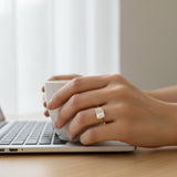 2ct Radiant Moissanite Ring High-Flash Center Stone Classic Minimalist Style Wedding Engagement Band Gift for Her