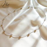 3.0mm Lab-Grown Moissanite Lab Grown Diamond Round Gypsophila Necklace 925 Sterling Silver 10K 14K 18K Hearts and Arrows Cut  D Color VVS1 Moissanite Diamond Proposal Engagement