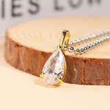 8-16 CT Custom Necklace Pear Cut Moissanite White 925 Sterling Silver Jewelry High-Quality Premium Christmas Gift Hypoallergenic