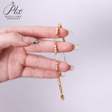 Moissanite Bracelet 3.0mm Round Cut D Color 925 Sterling Silver Birthday Anniversary Gift Charms Pass Diamond Tester 16+3cm