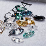 Loose Moissanite Stone Marquise Cut 0.3-10 CT  Few Colors  D Green Blue Black Champagne Color  Excellent Cut Grade Test Positive