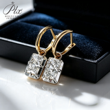 Lab Grown Diamond Earrings Exquisite New Arrival Design 10K/14K/18K Solid Yellow Gold Radiant Cut 2ct DEF VVS Minimalist for Women Hypoallergenic Versatile
