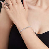 Adjustable 3-4mm Moissanite Bracelet Women's Style 925 Silver Fashionable and Popular Holiday Gift Anniversary Gift