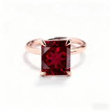 Ruby/Sapphire/ZambiaMoissanite Plated 11-Color Radiant-Cut Ring Classic Ladies' Jewelry Holiday Gift Anti-Allergic