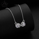 The Infinite Love Series 925 Silver Necklace Moissanite Round Cut VVS1 Pendant Luxury Jewelry for Women