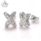 X Cross Moissanite Stud Earrings Women Only Gifts For Festivals And Anniversaries