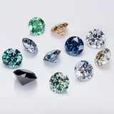 Lab Grown Moissanite Diamond Primary Color VVS1 Clarity Round Shape Brilliant Cut Beads Advanced Jewelry Making Materials