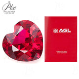 Loose Multi-Size Heart-Shaped Lab-Grown Rubies Exquisite Jewelry Raw Materials Certificate Available
