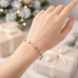 Moissanite Curve Wave Bracelet Adjustable Chain Chic Women’s Jewelry Subtle Sparkle Minimal Design Everyday Wear