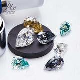 Multicolor Pear Shape Moissanite Diamond Wholesale Loose Stones Lab Grown for Gemstone Charms Engagement Jewelry GRA Certificate