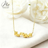Moissanite Necklace with3CT D Color Asscher/Emerald Cut Moissanite S925Plated White Yellow Rose Gold Chain Engagement Daily Gift