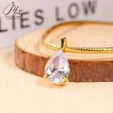 8-16 CT Custom Necklace Pear Cut Moissanite White 925 Sterling Silver Jewelry High-Quality Premium Christmas Gift Hypoallergenic