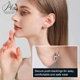 Moissanite 12 Colors Diamond Screw Back 2 in 1 Stud Earrings Multi Color 0.5-1ct Women 925 Silver New Fine Jewelry Wedding Jewel
