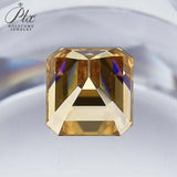 Wholesale Price Moissanite Stone Emerald Cut D Color Blue Green  VVS1 with GRA Certificate 0.5ct-10ct Gemstones