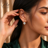 Lab Grown Diamond Earrings New Arrival Design 10K/14K/18K Solid Yellow Gold Round Cut 2/4ct DEF VVS Minimalist Stud Earrings for Women Hypoallergenic for Daily Wear Factory Direct Supply