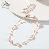 Elegant Moissanite Teardrop Bracelet Pear Shape Gem Beaded Chain Chic Women’s Everyday Jewelry Delicate Shine Fashion Gift