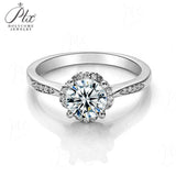 Round Shape Moissanite Petal Half-Eternity Ring Women Only Gifts For Festivals And Anniversaries